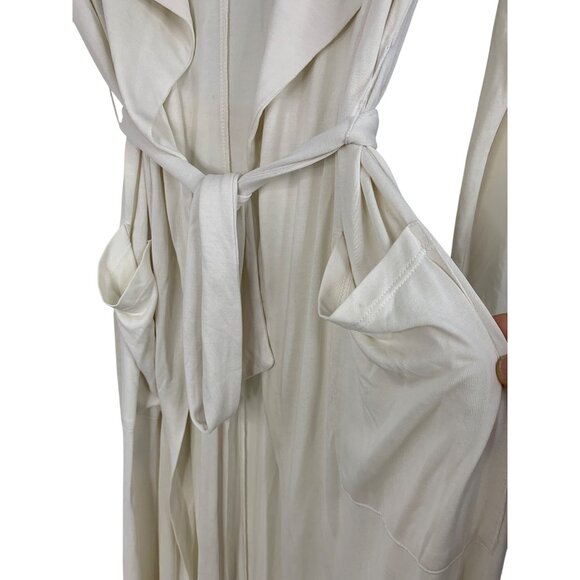 Bcbg Cora White Knit Open Front Belt Duster Cardigan NWT $158 Size S/M RR10258 - Picture 7 of 10